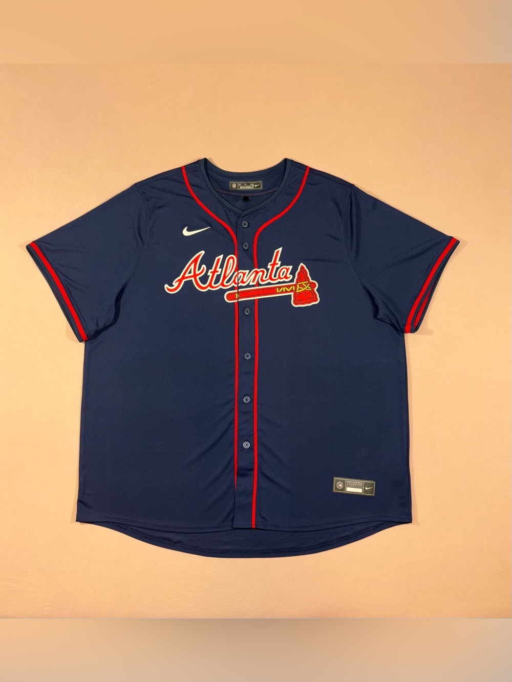 Men’s Nike Atlanta Braves 2026 MLB Limited Jersey Navy Blue Size 3XL